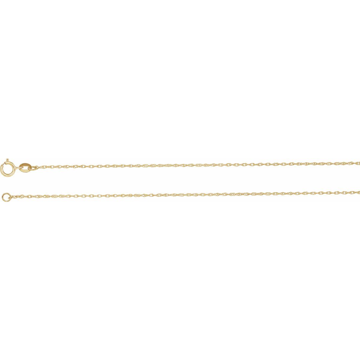 1 mm Rope Chain Bracelet (1 Mm / 7 In) - gallery - Series CH12