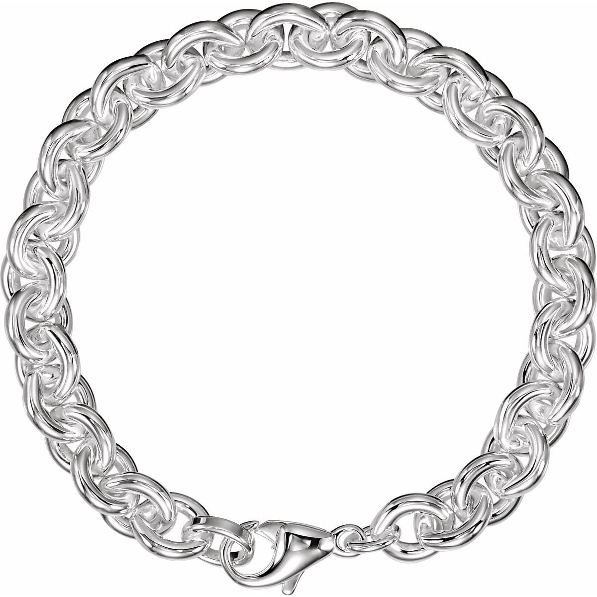 9 mm Round Cable Chain Bracelet (9 Mm / 8 In) - gallery - Series CH315