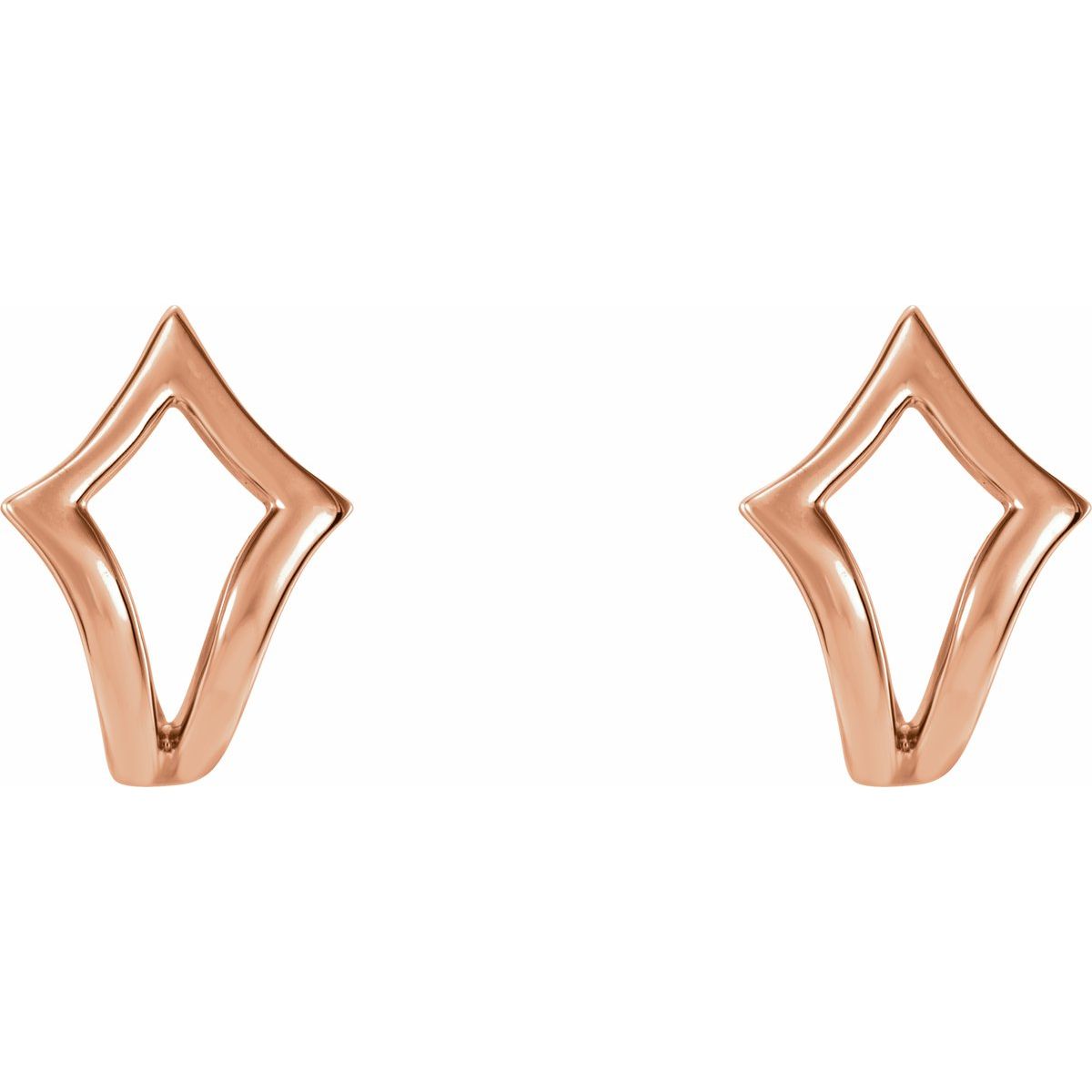 Geometric J-Hoop Earrings