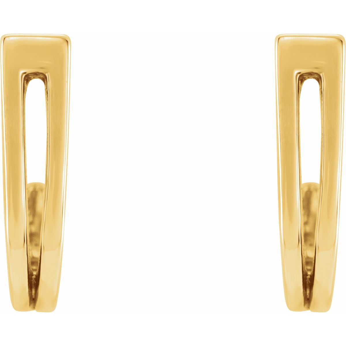 Geometric J-Hoop Earrings