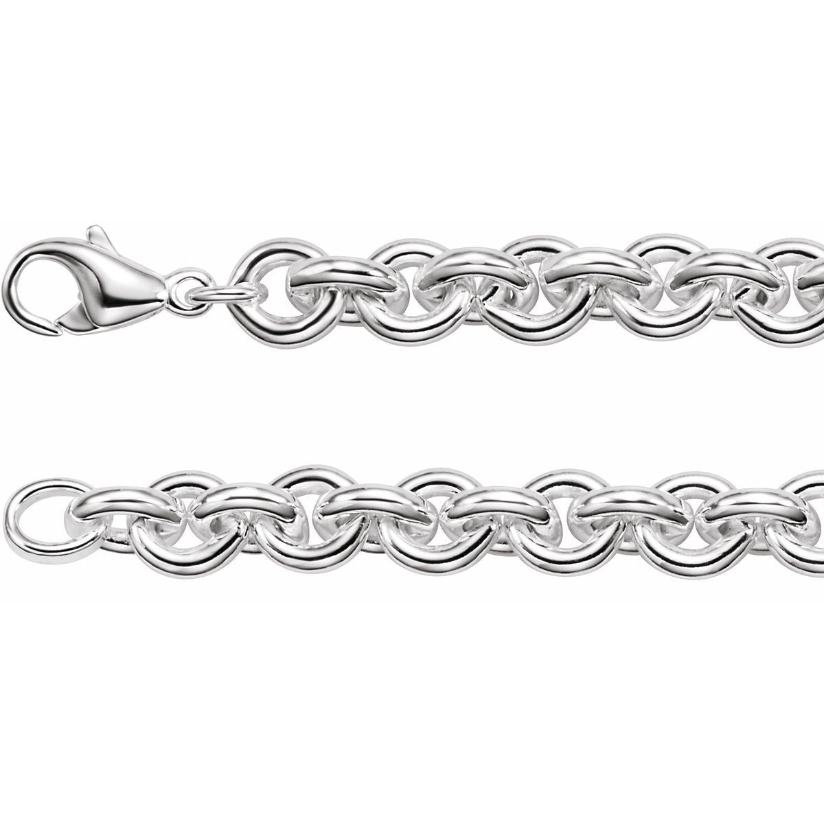 9 mm Round Cable Chain Bracelet (9 Mm / 8 In) - Series CH315