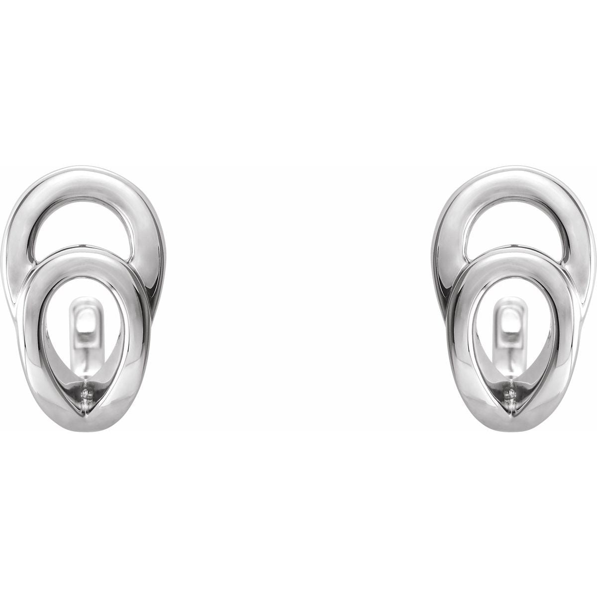 Geometric J-Hoop Earrings