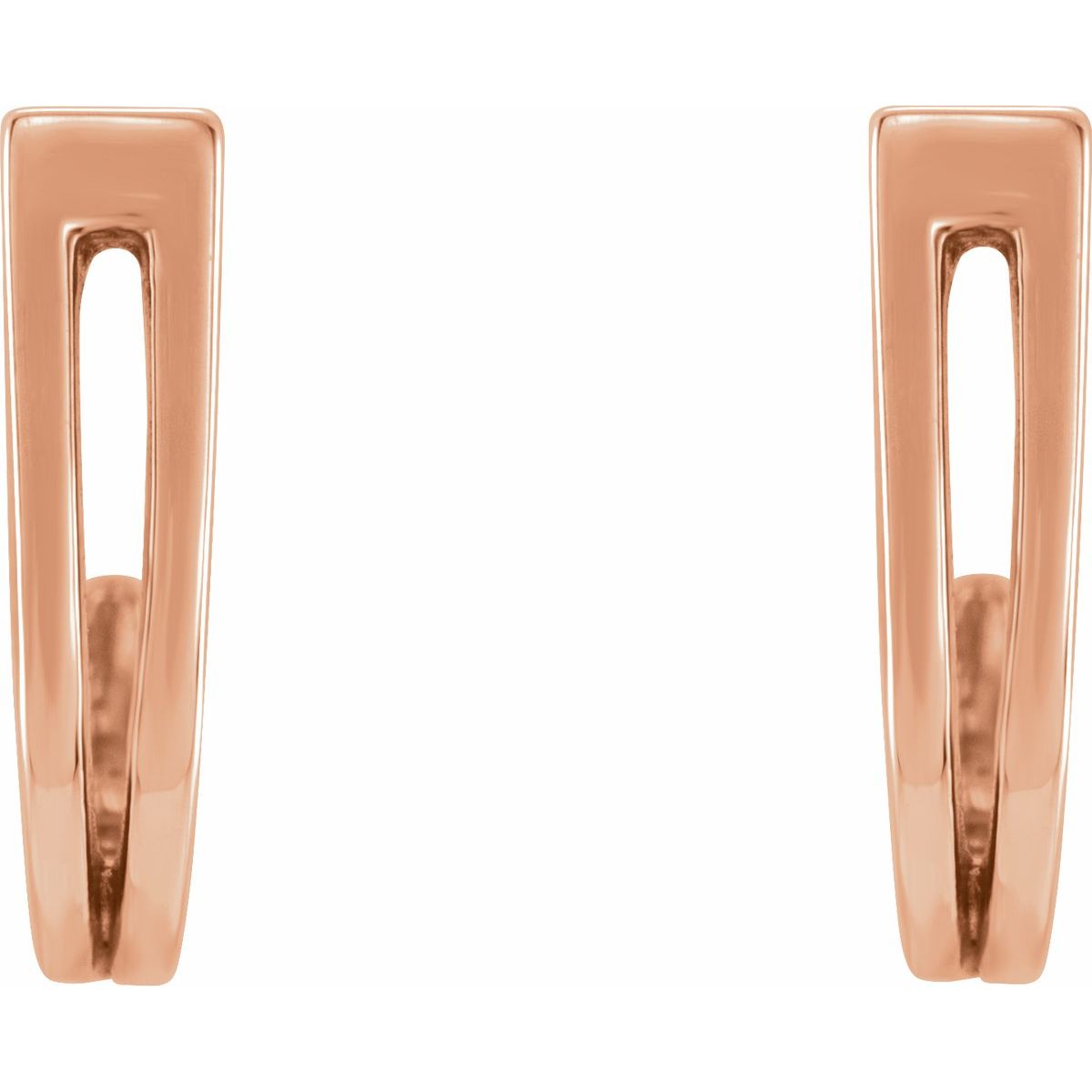 Geometric J-Hoop Earrings