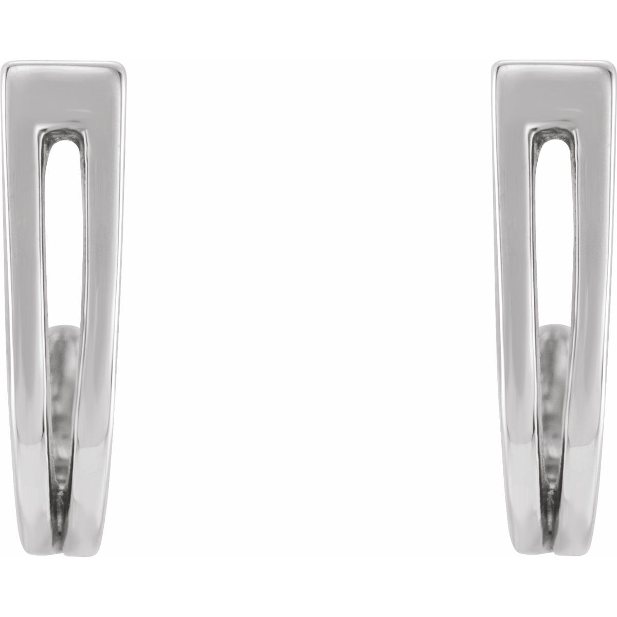 Geometric J-Hoop Earrings