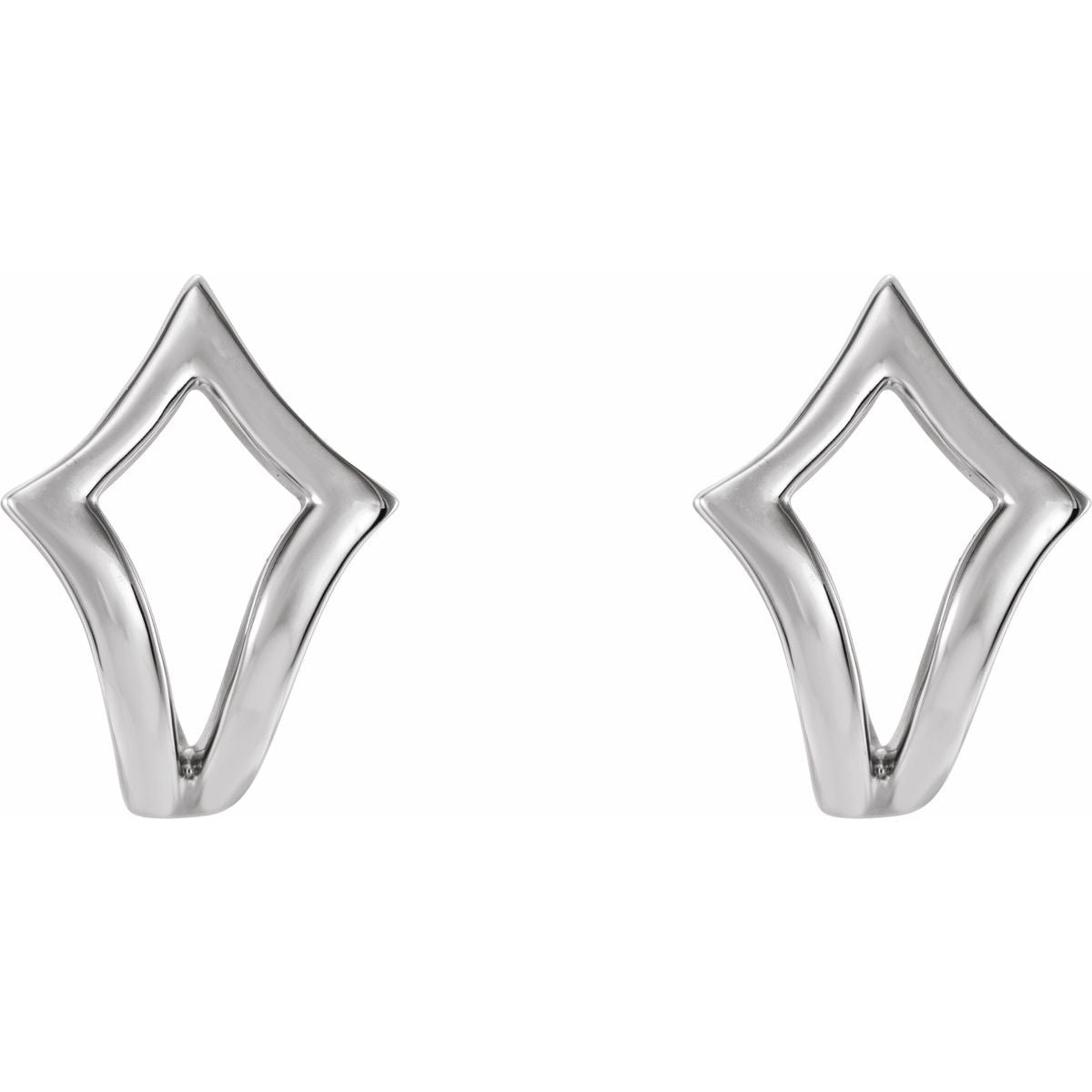 Geometric J-Hoop Earrings