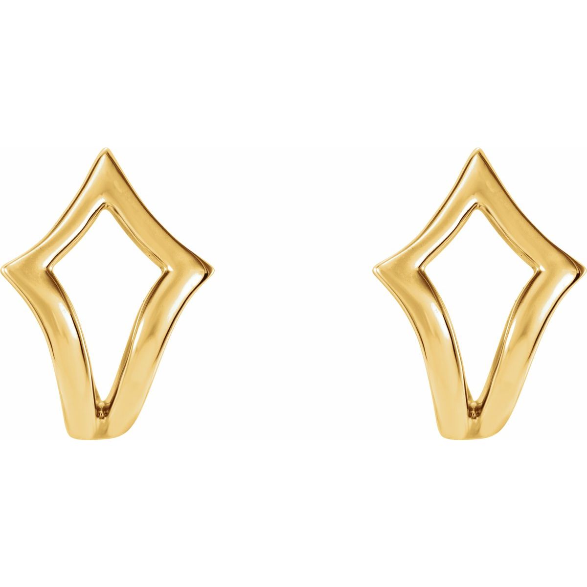 Geometric J-Hoop Earrings