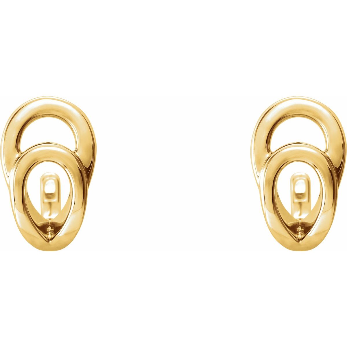 Geometric J-Hoop Earrings