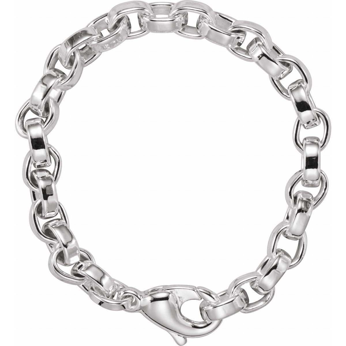 6.75 mm Flat Cable Chain Bracelet (6.75 Mm / 7 In) - gallery - Series CH354