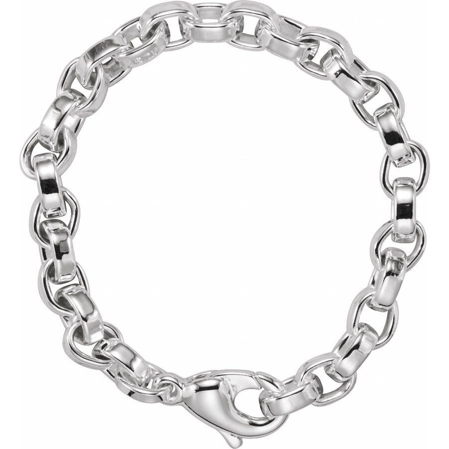 6.75 mm Flat Cable Chain Bracelet (6.75 Mm / 7 In) - gallery - Series CH354