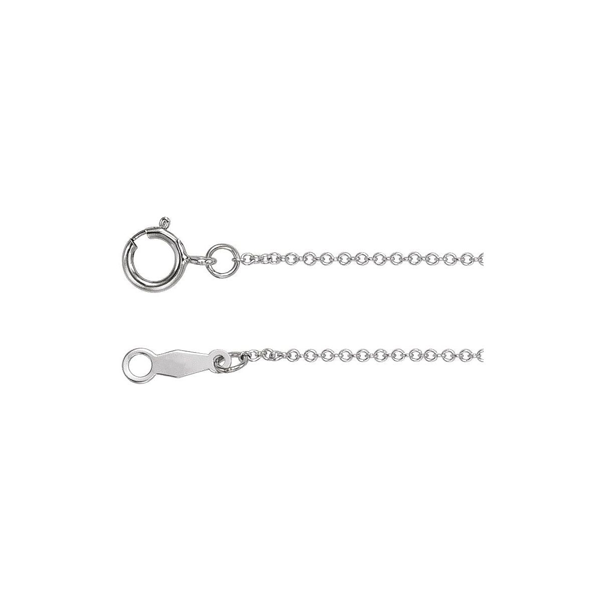 1 mm Cable Chain Bracelet (1 Mm / 7 In) - Rhodium-Plated Sterling Silver - Series CH132