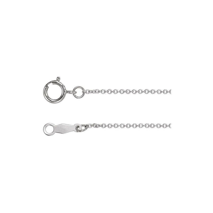 1 mm Cable Chain Bracelet (1 Mm / 7 In) - Rhodium-Plated Sterling Silver - Series CH132