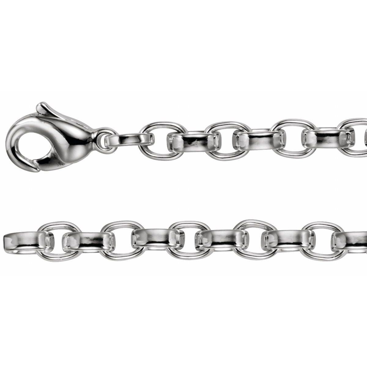 6.75 mm Flat Cable Chain Bracelet (6.75 Mm / 7 In) - Series CH354
