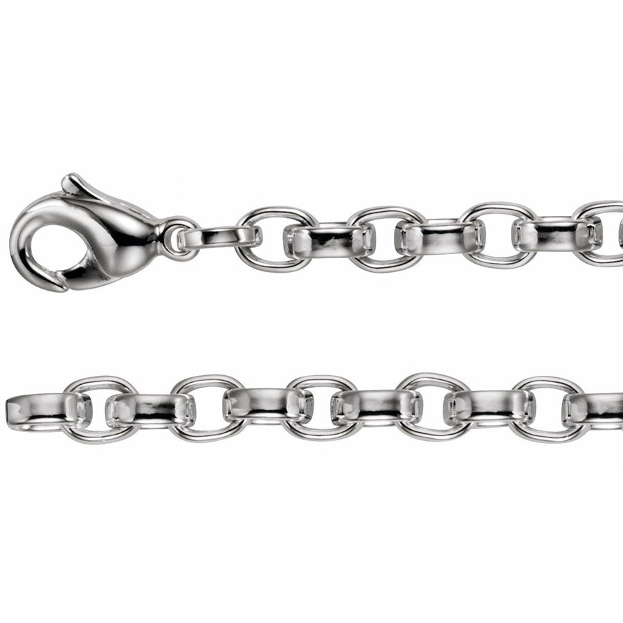6.75 mm Flat Cable Chain Bracelet (6.75 Mm / 7 In) - Series CH354