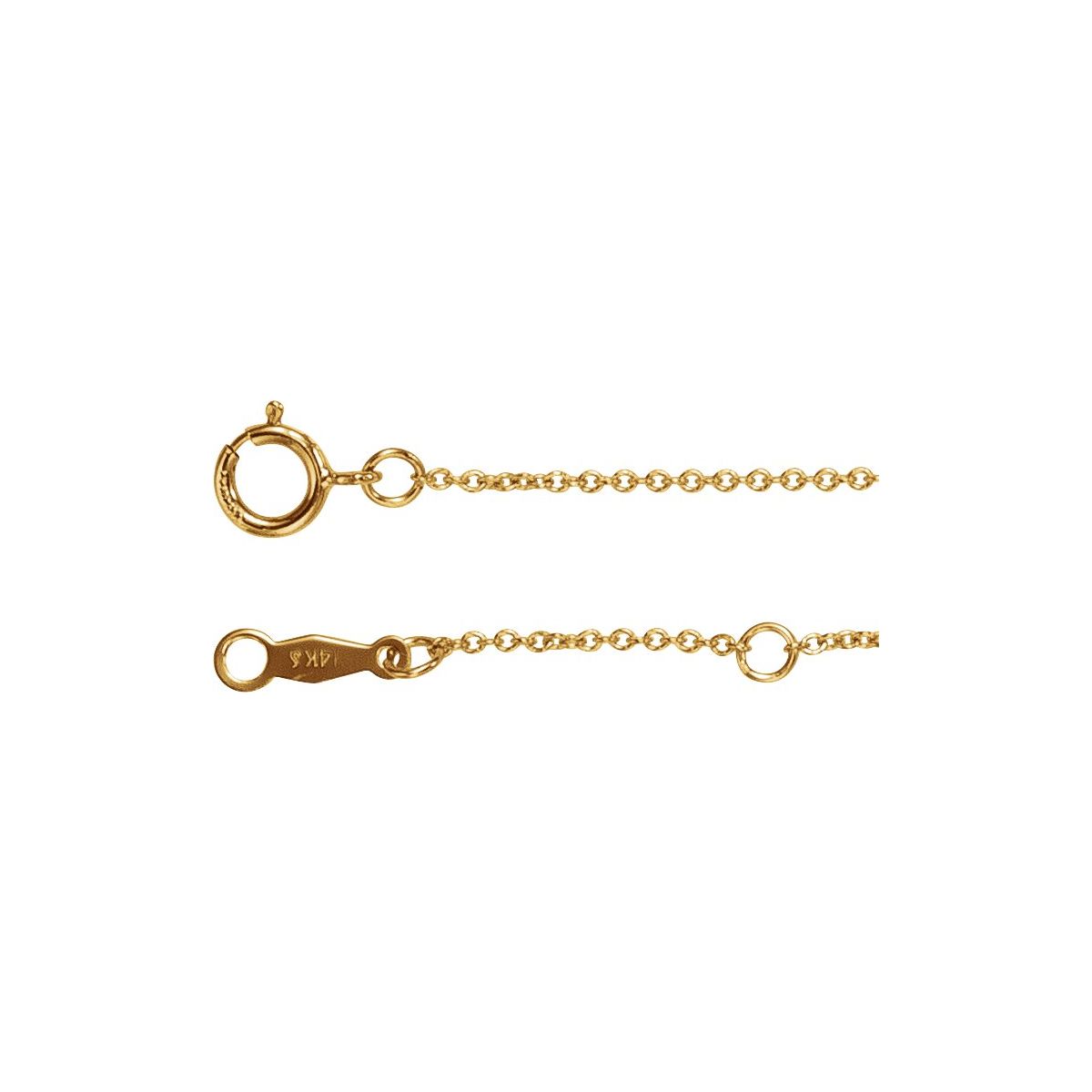1 mm Cable Chain Bracelet (1 Mm / 6 1/2-7 1/2 In) - 14K Yellow Gold-Filled - Series CH132