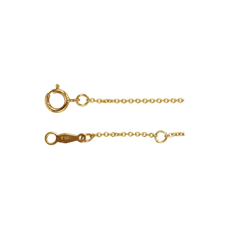 1 mm Cable Chain Bracelet (1 Mm / 6 1/2-7 1/2 In) - 14K Yellow Gold-Filled - Series CH132