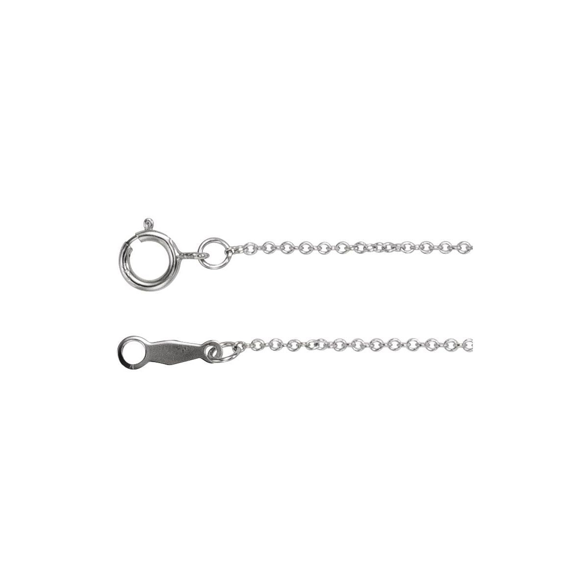 1 mm Cable Chain Bracelet (1 Mm / 6 1/2-7 1/2 In) - Rhodium-Plated Sterling Silver - Series CH132