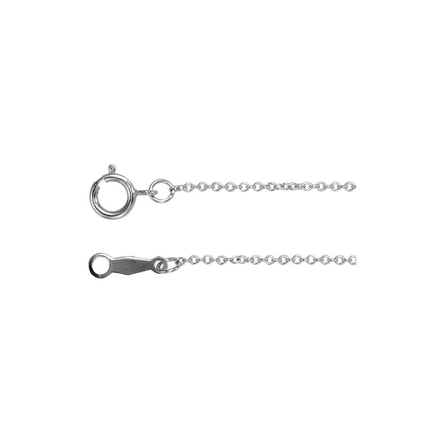 1 mm Cable Chain Bracelet (1 Mm / 6 1/2-7 1/2 In) - Rhodium-Plated Sterling Silver - Series CH132