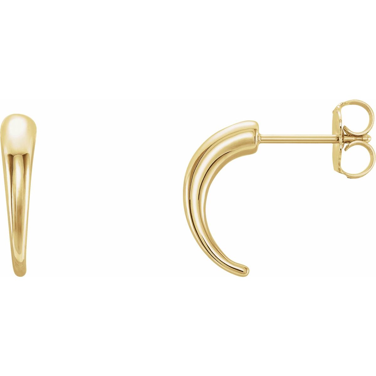 J-Hoop Earrings (13 X 2.9 Mm)