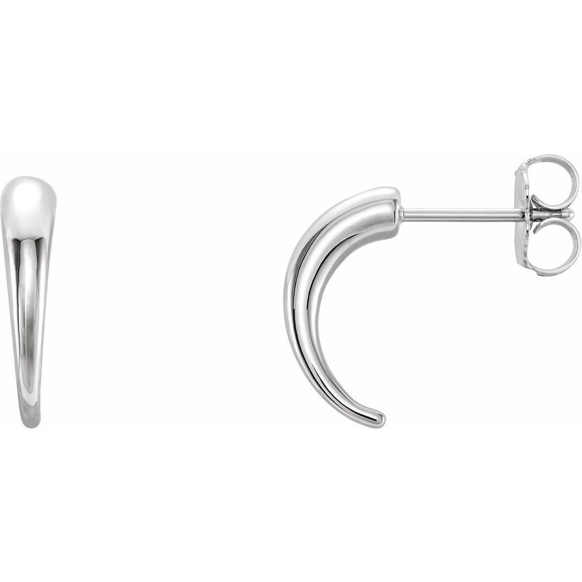 J-Hoop Earrings (13 X 2.9 Mm)