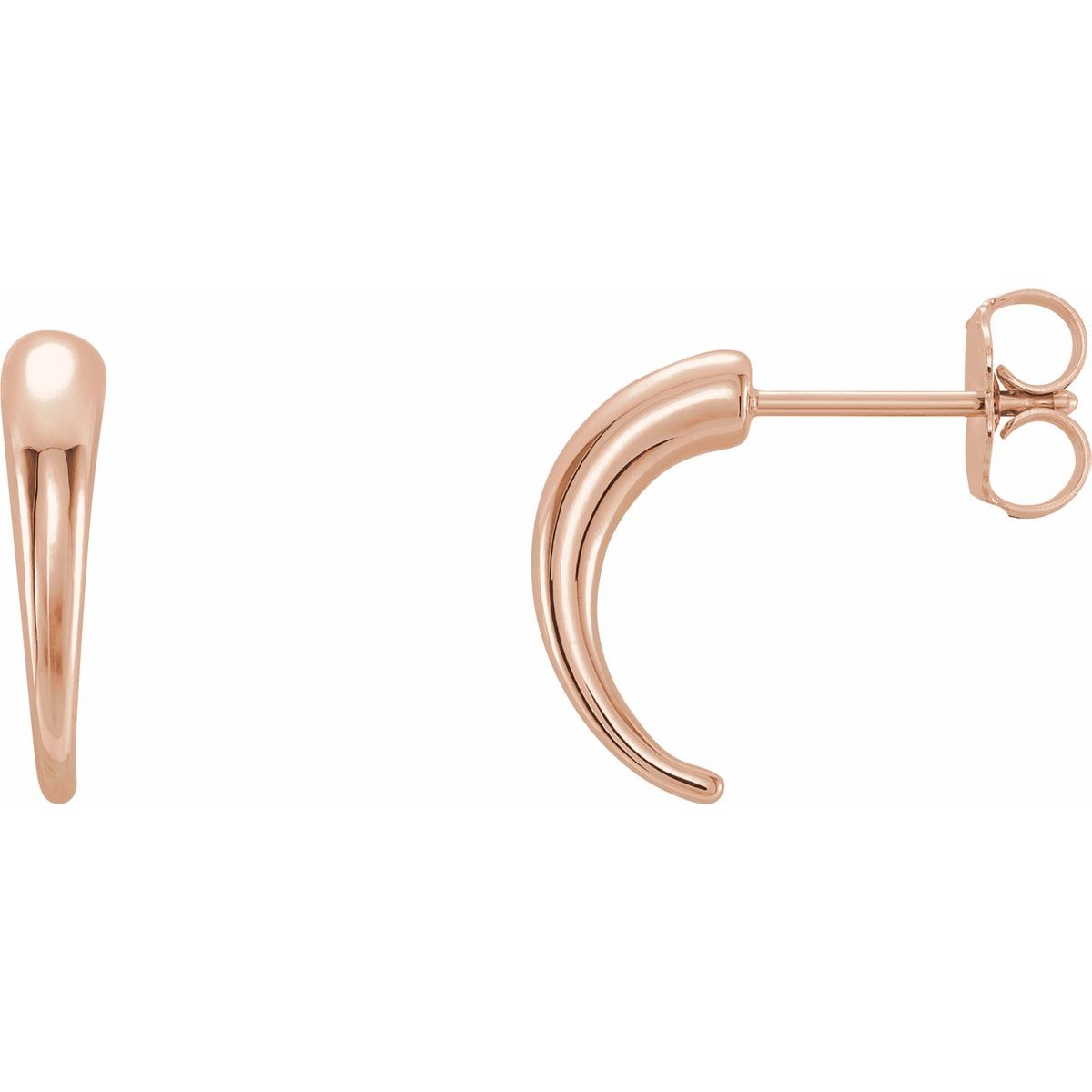 J-Hoop Earrings (13 X 2.9 Mm)