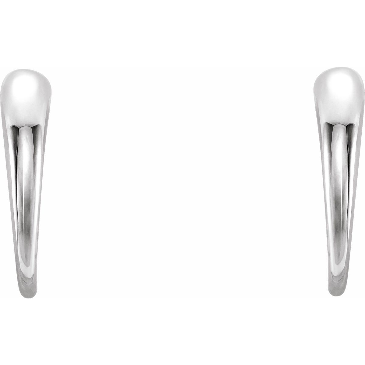J-Hoop Earrings (13 X 2.9 Mm)