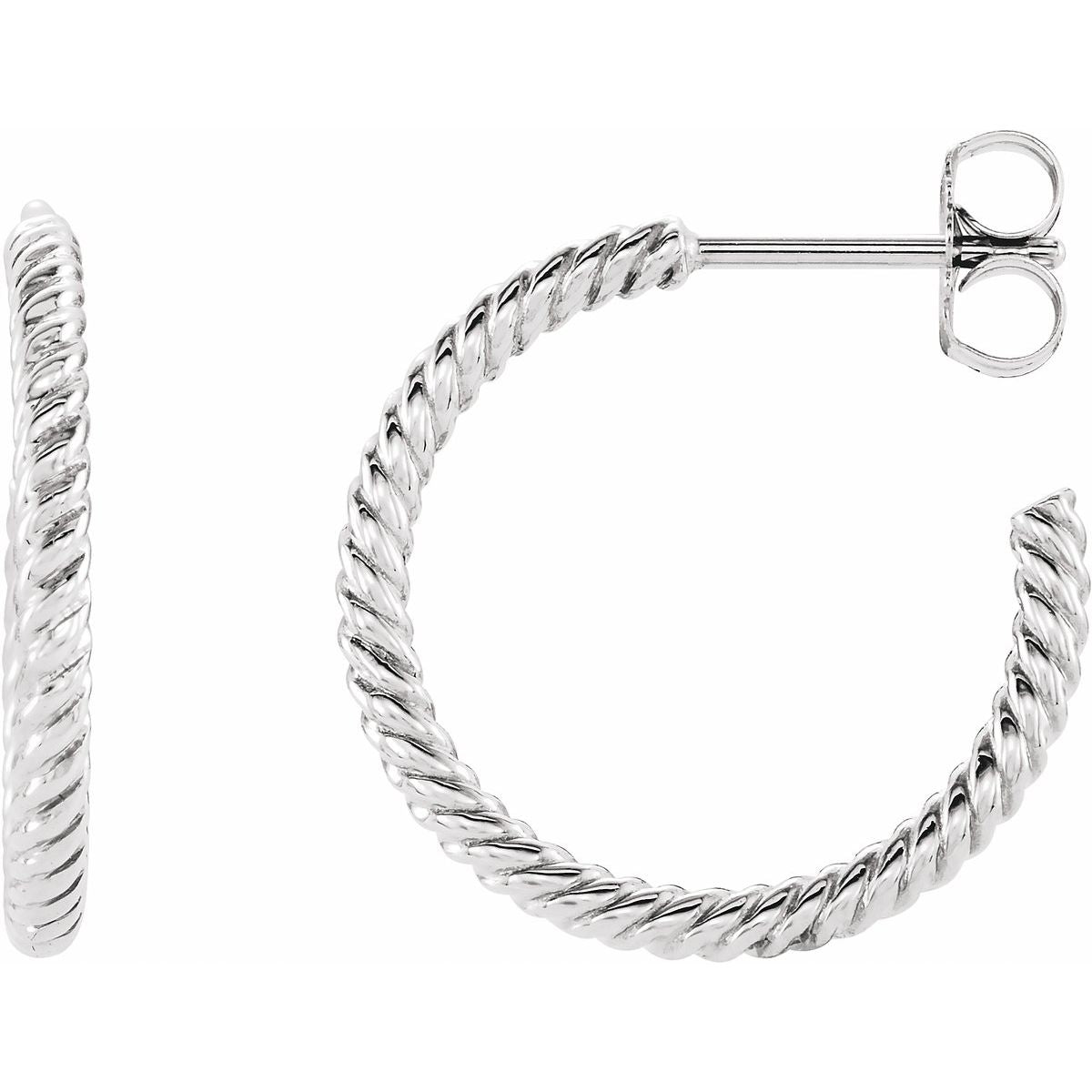 Rope Hoop Earrings (17 Mm)