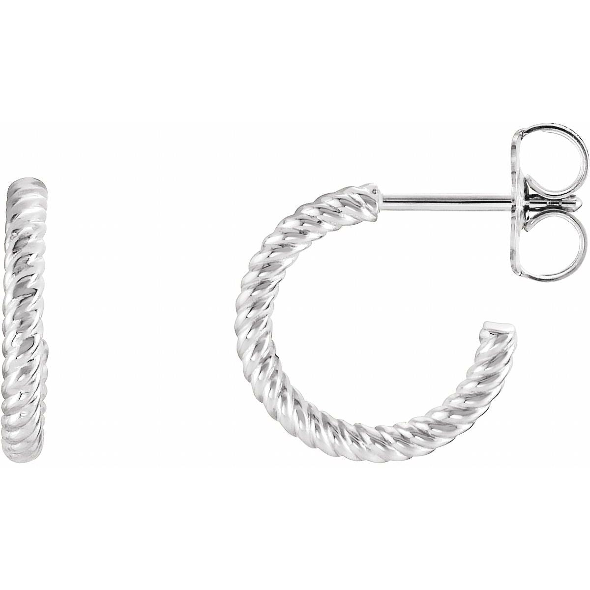 Rope Hoop Earrings (12 Mm)