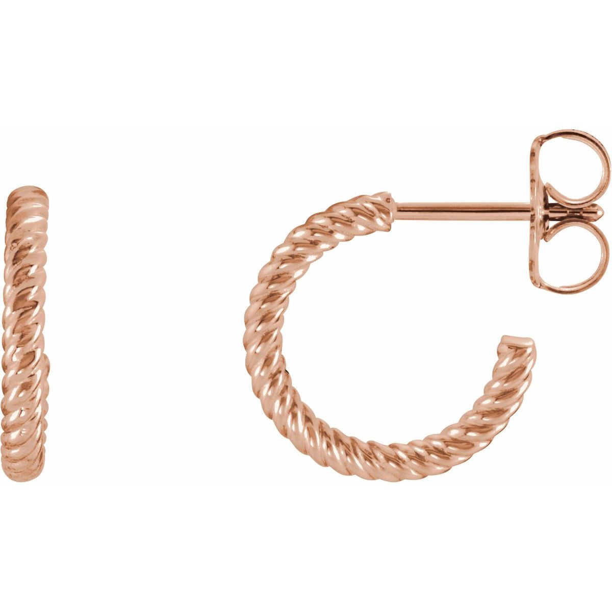 Rope Hoop Earrings (12 Mm)