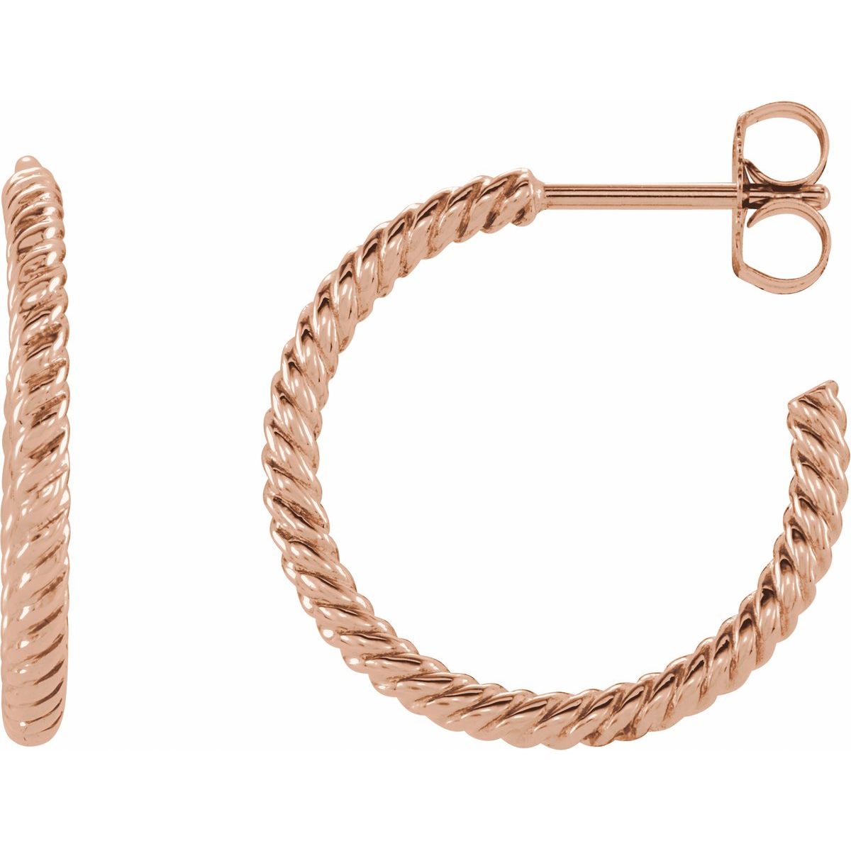 Rope Hoop Earrings (17 Mm)