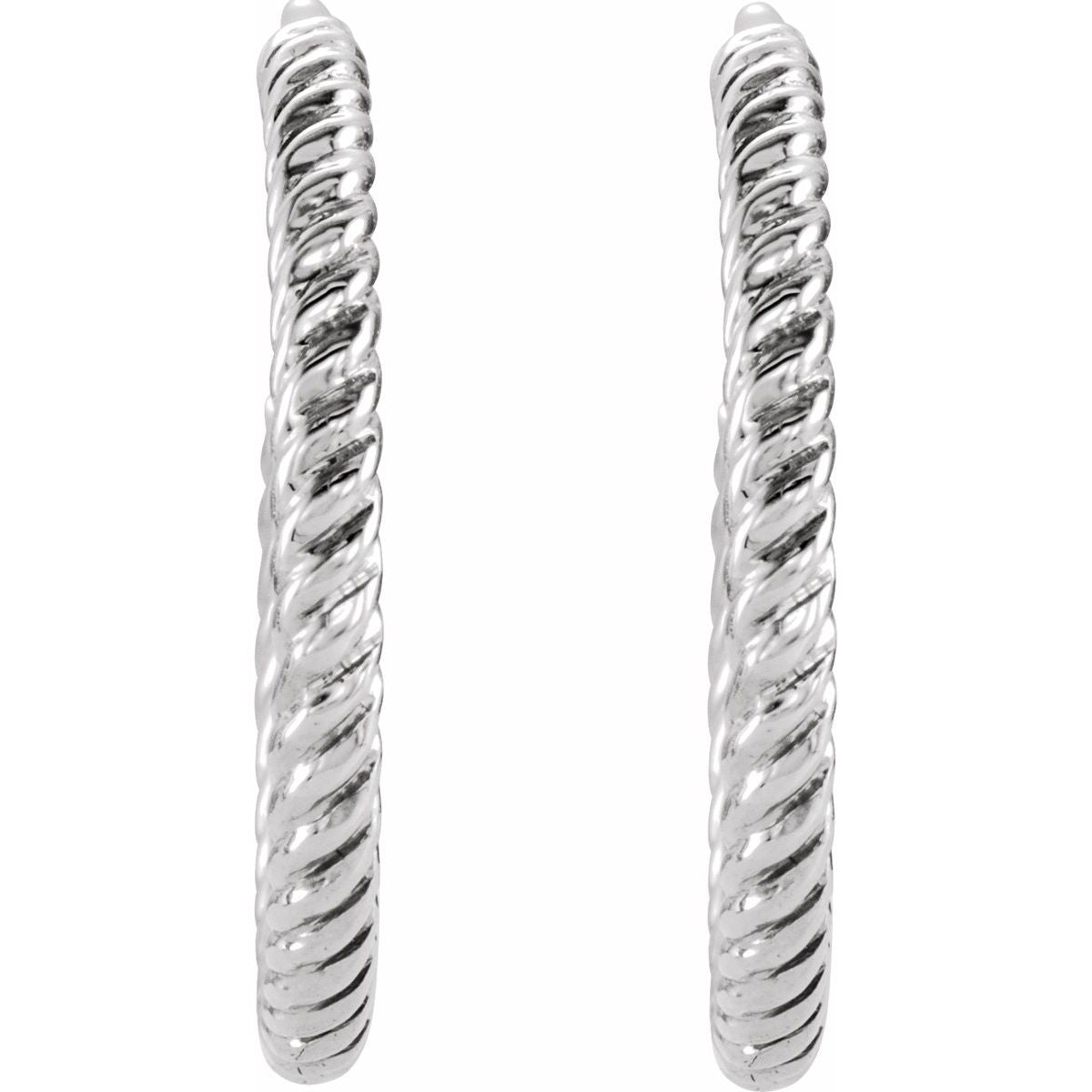 Rope Hoop Earrings (17 Mm)