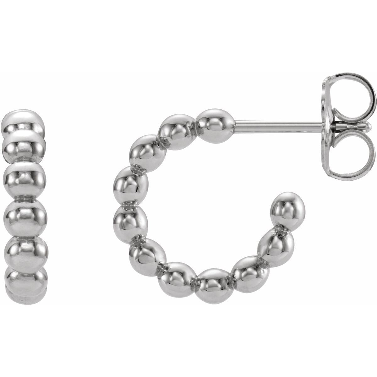 Beaded Hoop Earrings (12 Mm)