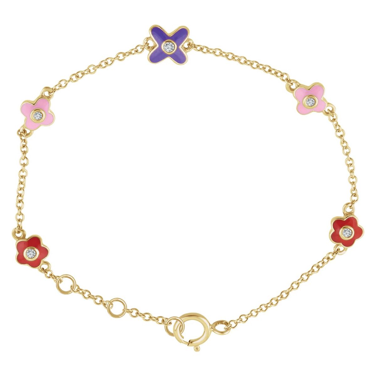 Youth Adjustable Flower Bracelet - Series 652688