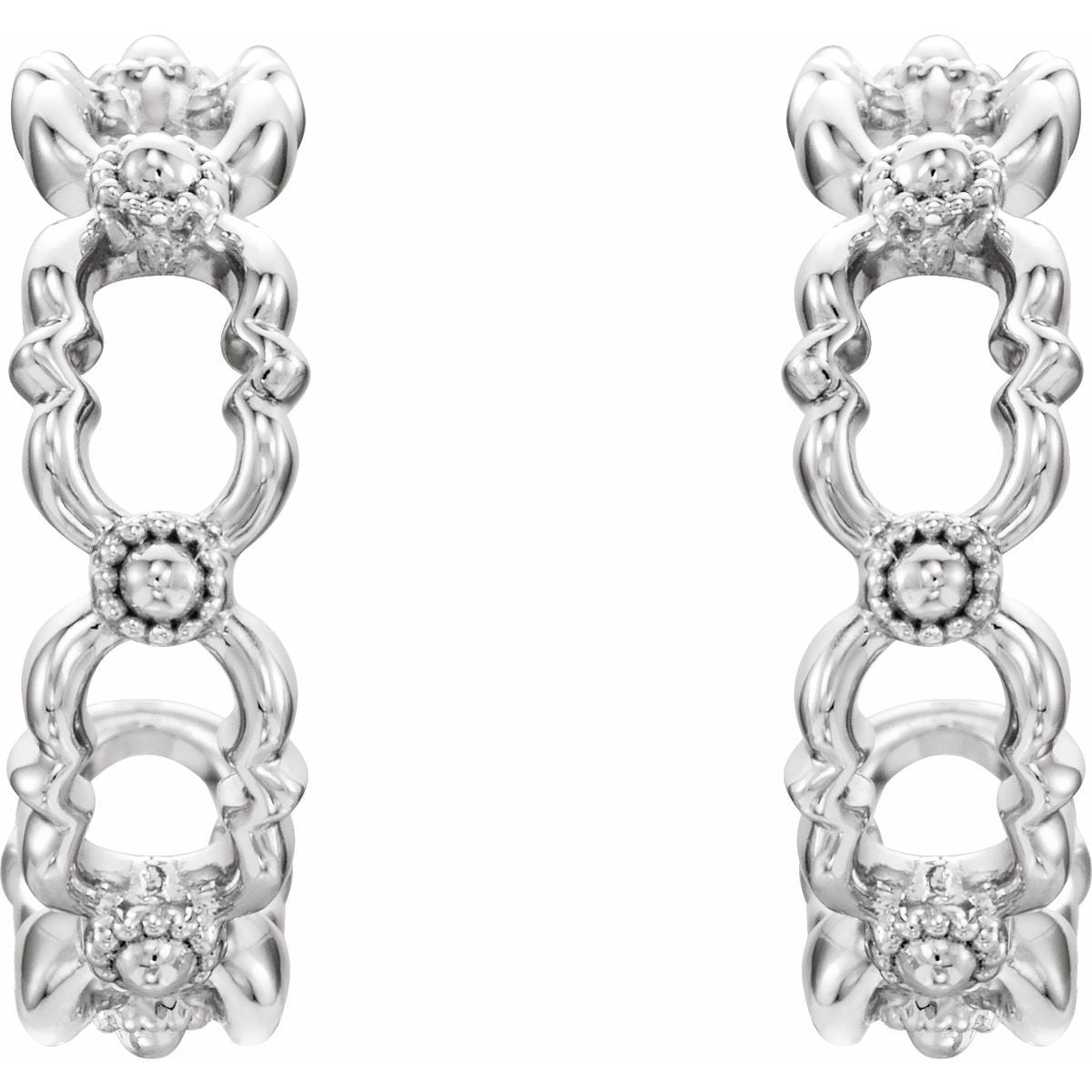 Quatrefoil Hoop Earrings