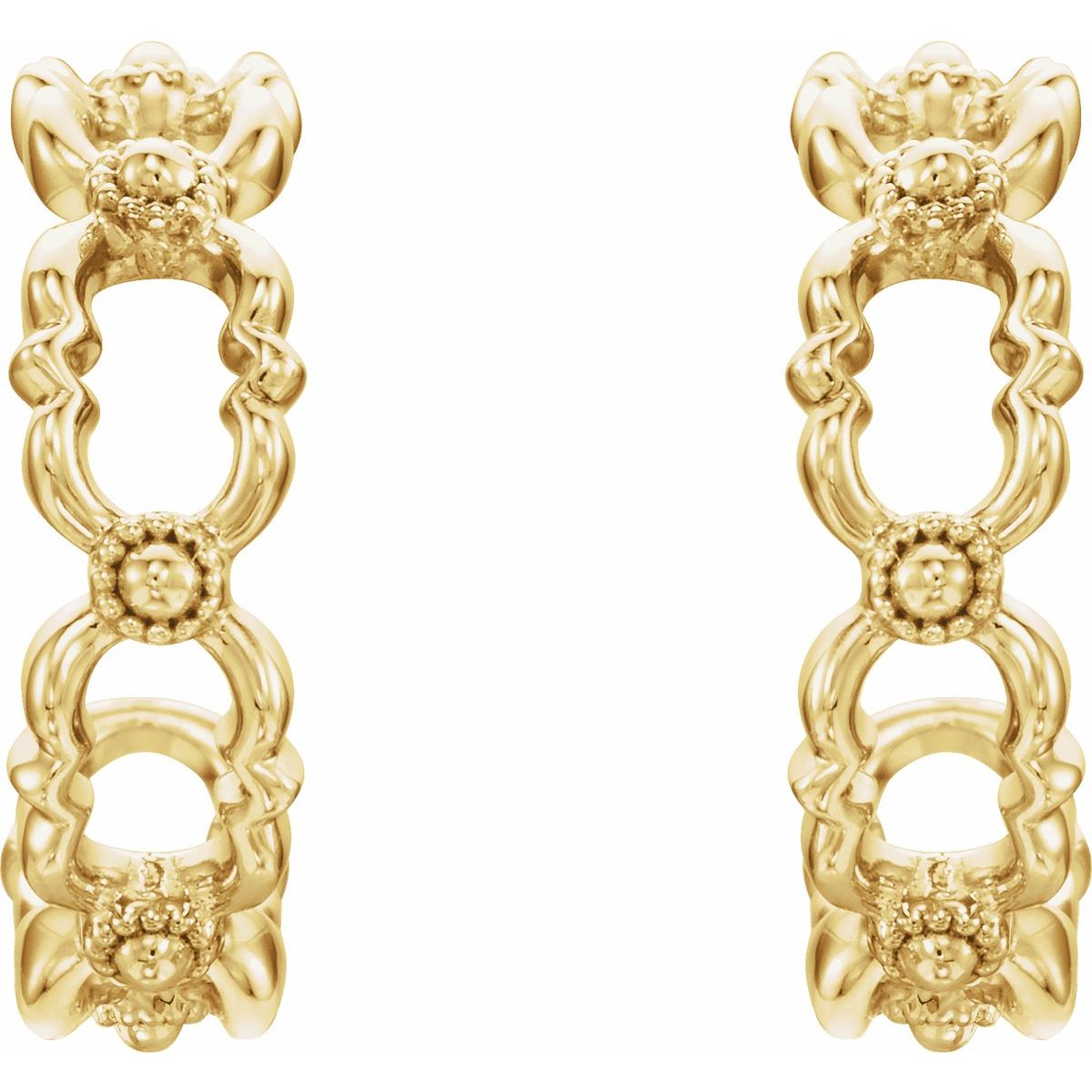 Quatrefoil Hoop Earrings