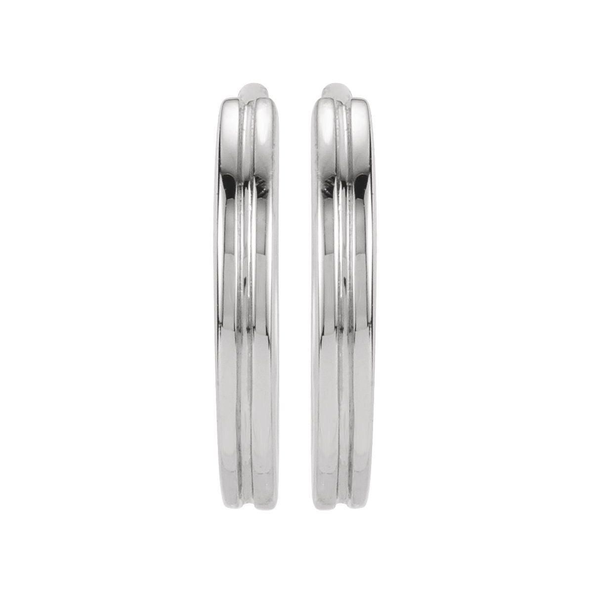 Grooved Huggie Hoop Earrings (10.3 Mm)