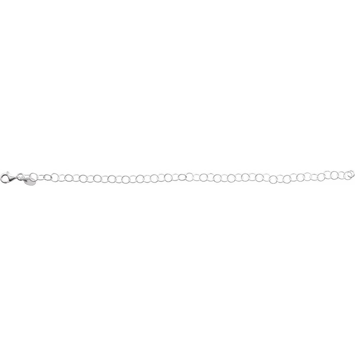 4.6 mm Knurled Rolo Chain Bracelet (4.6 Mm / 7 In) - gallery - Series CH1065