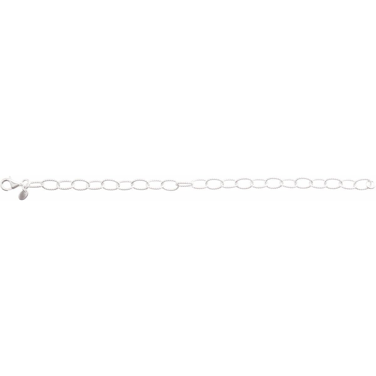6 mm Knurled Cable Chain Bracelet (6 Mm / 7 In) - gallery - Series CH1064