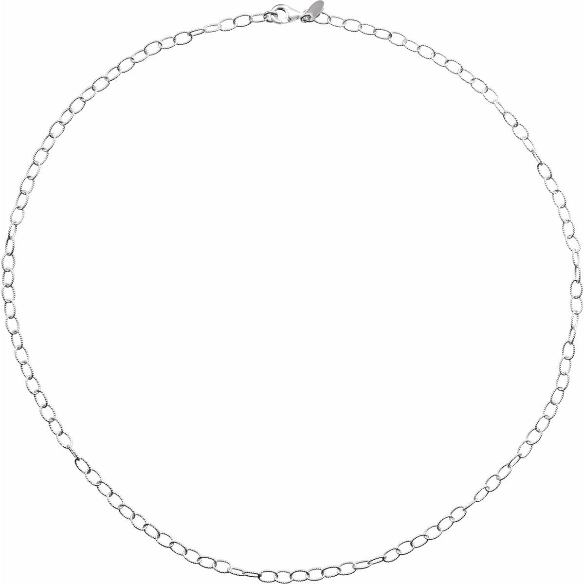 6 mm Knurled Cable Chain Bracelet (3.5 Mm / 7 In) - gallery - Series CH1066