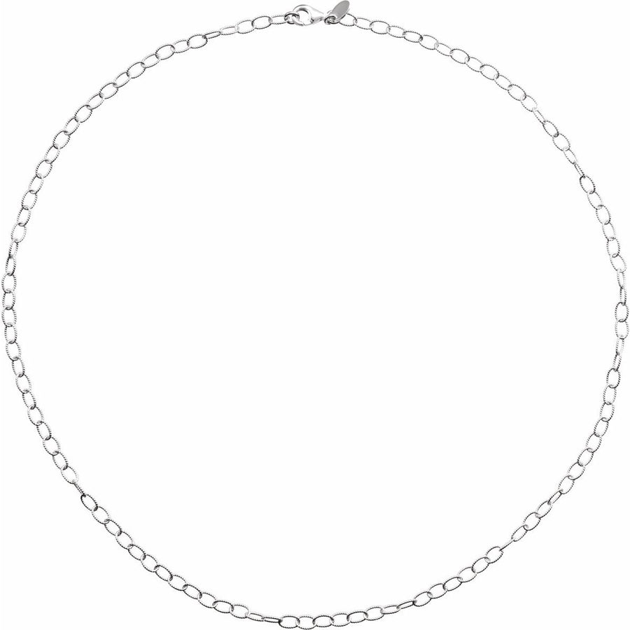 6 mm Knurled Cable Chain Bracelet (3.5 Mm / 7 In) - gallery - Series CH1066
