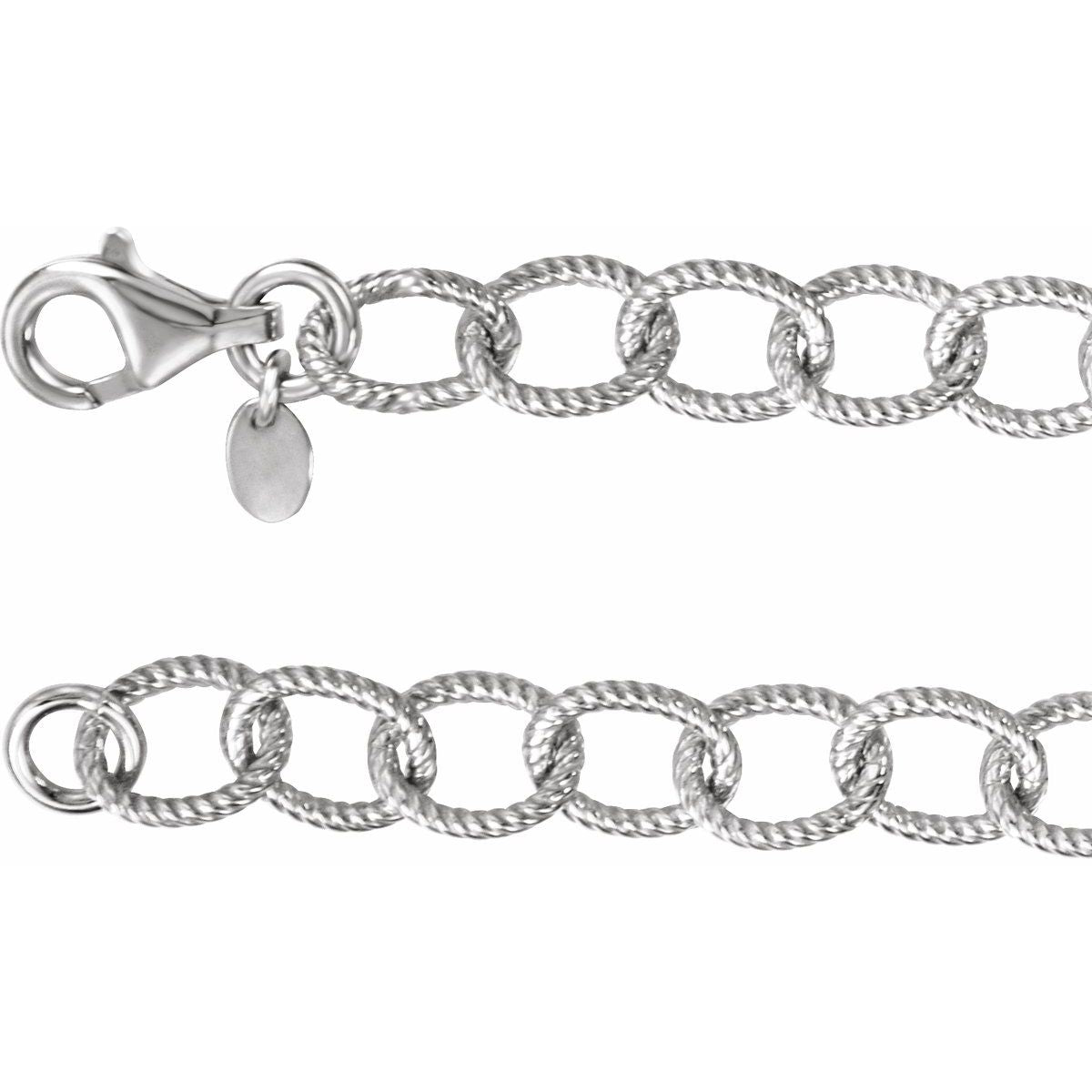 8 mm Knurled Cable Chain Bracelet (8 Mm / 7 In) - Series CH1063