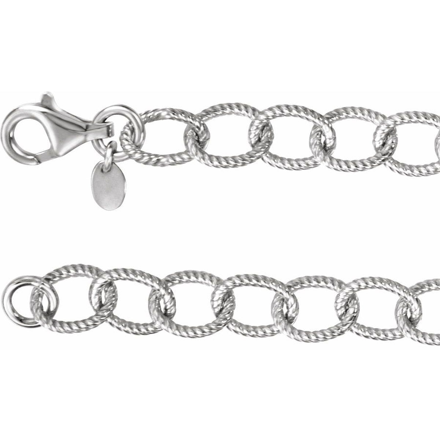 8 mm Knurled Cable Chain Bracelet (8 Mm / 7 In) - Series CH1063