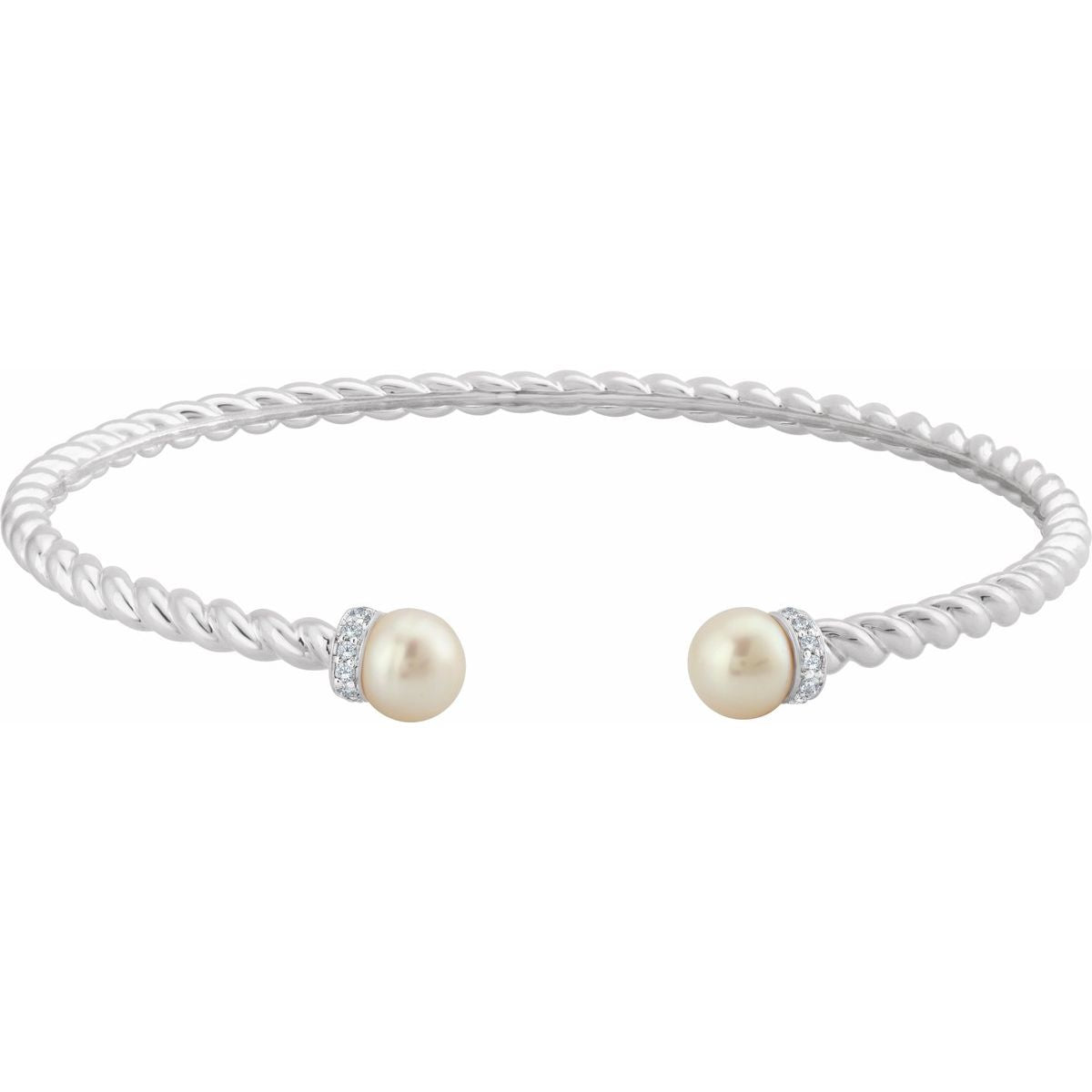 Accented Pearl Rope Cuff Bracelet - Series 652358