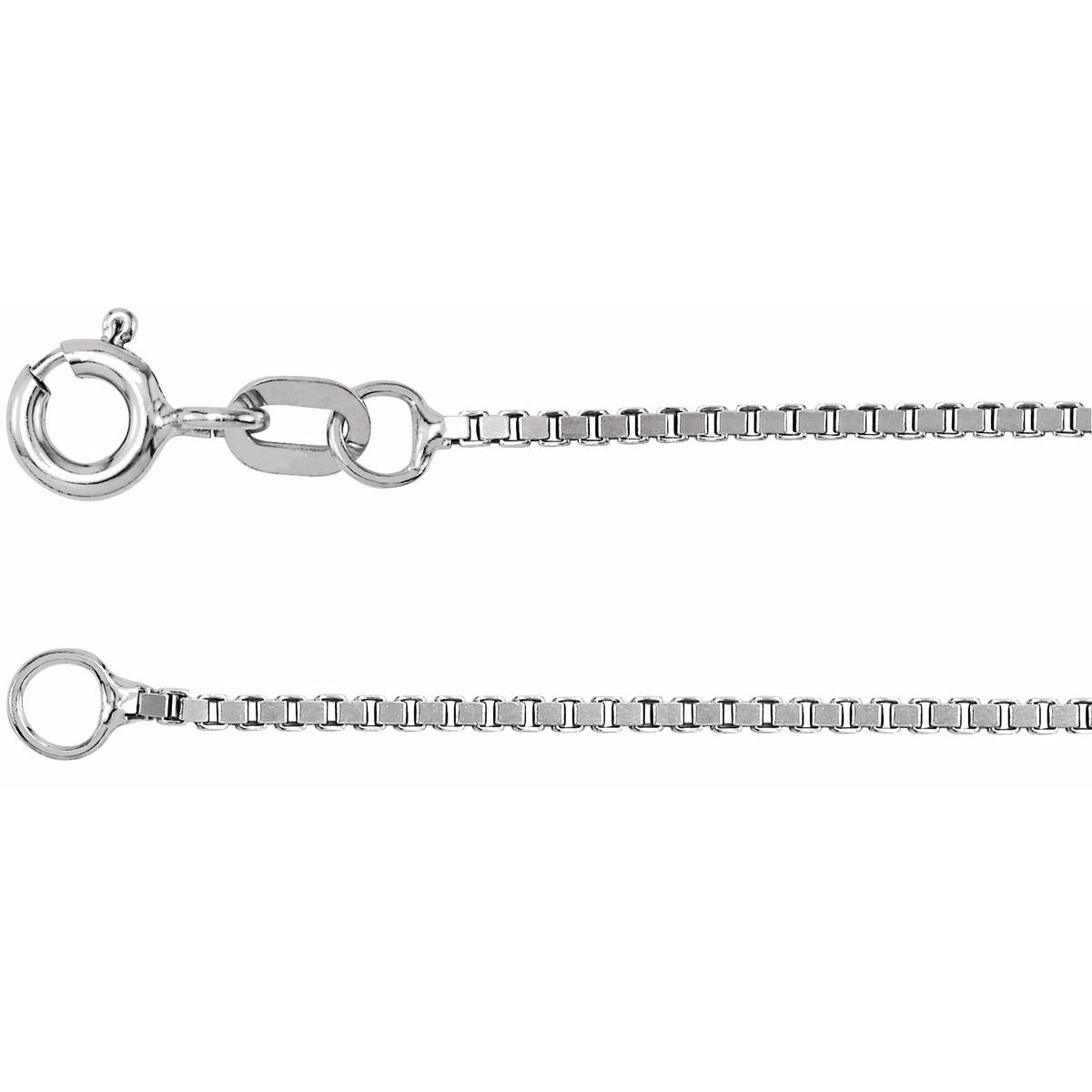 Box Chain Bracelet (1.2 Mm / 7 In) - 14K White Gold - Series CH1069