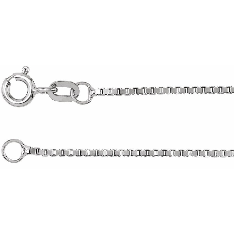 Box Chain Bracelet (1.2 Mm / 7 In) - 14K White Gold - Series CH1069
