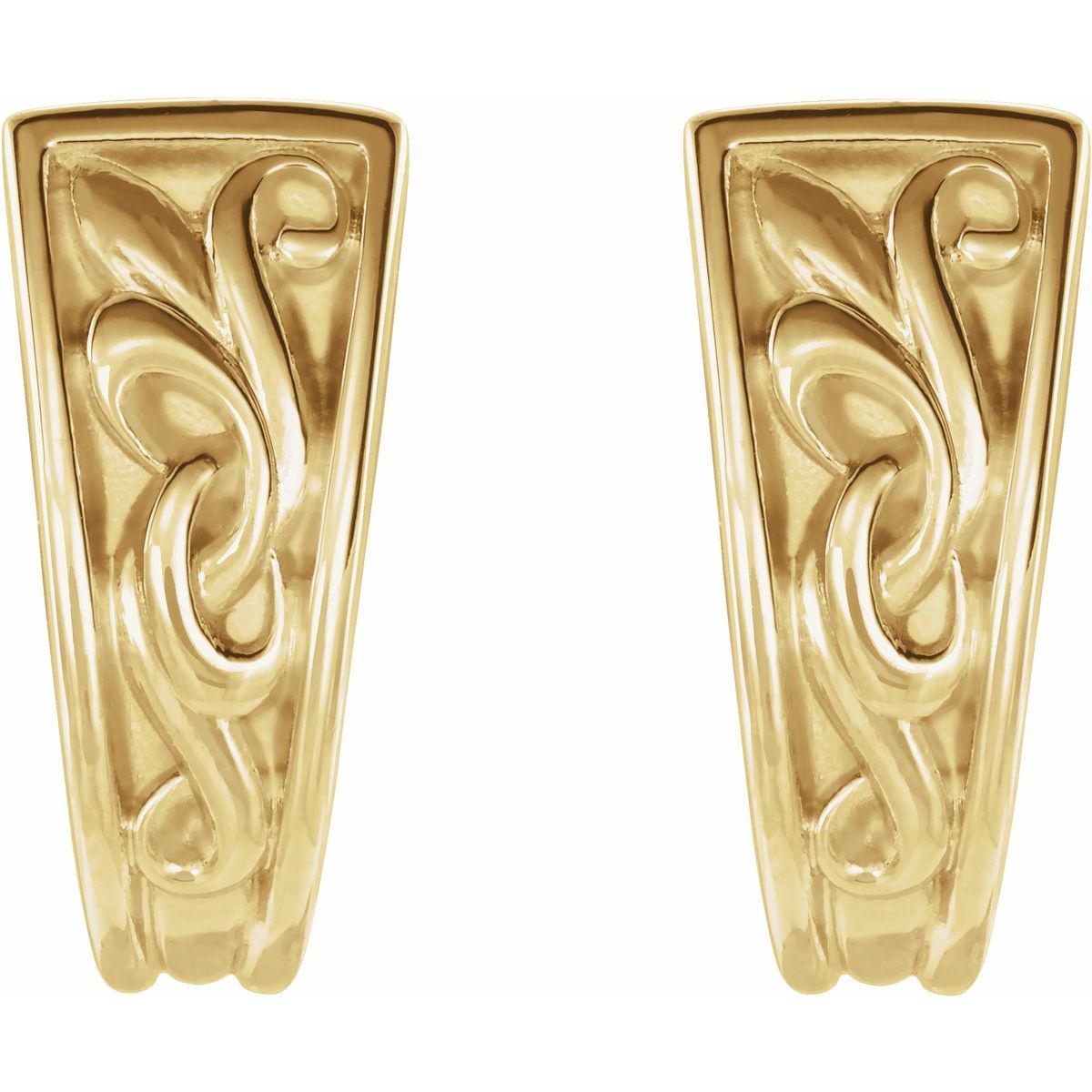 Vintage-Inspired J-Hoop Earrings