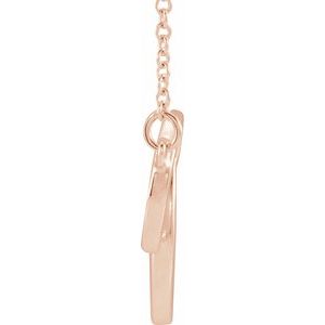 14K Rose Gold Interlocking Circle 16-18" Necklace