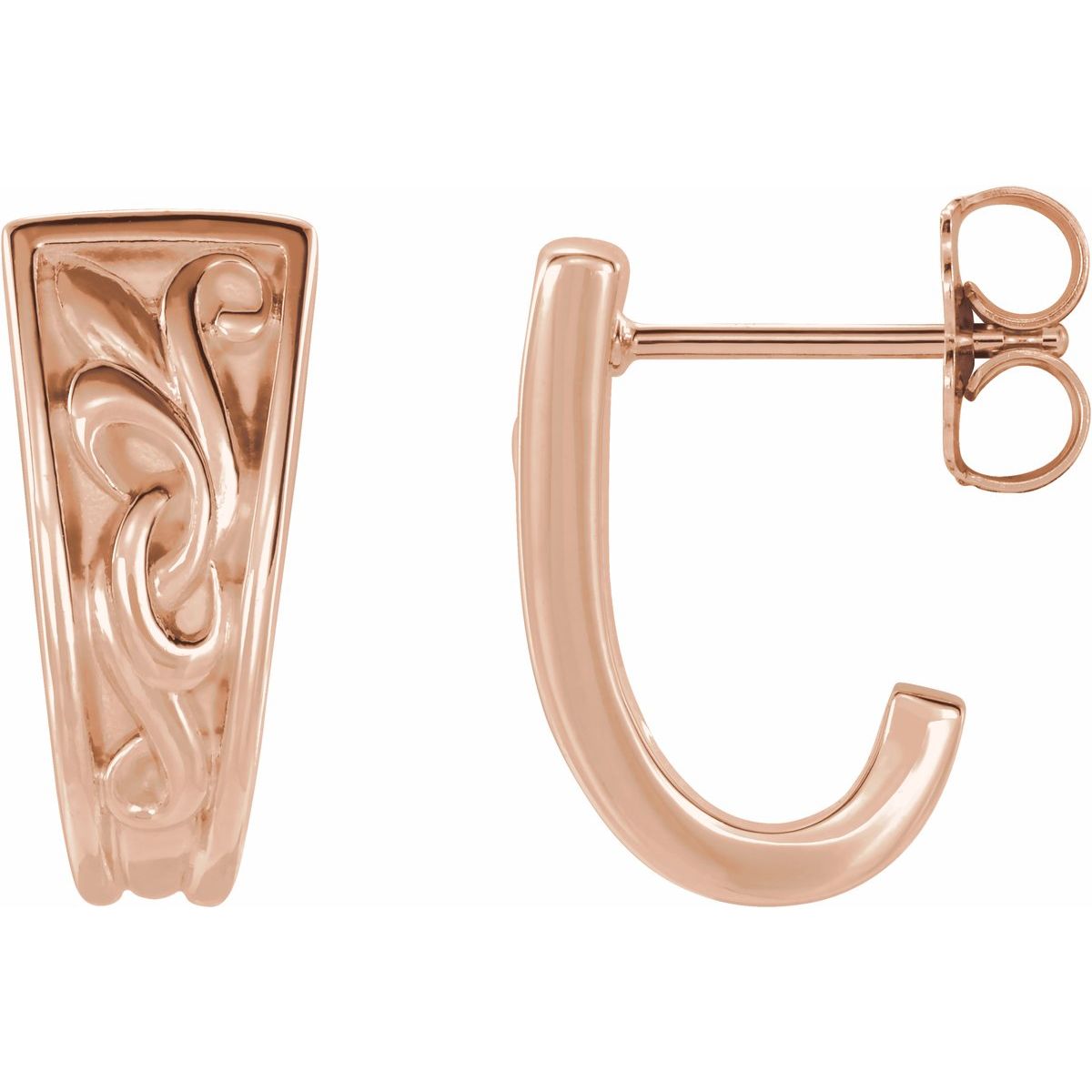 Vintage-Inspired J-Hoop Earrings