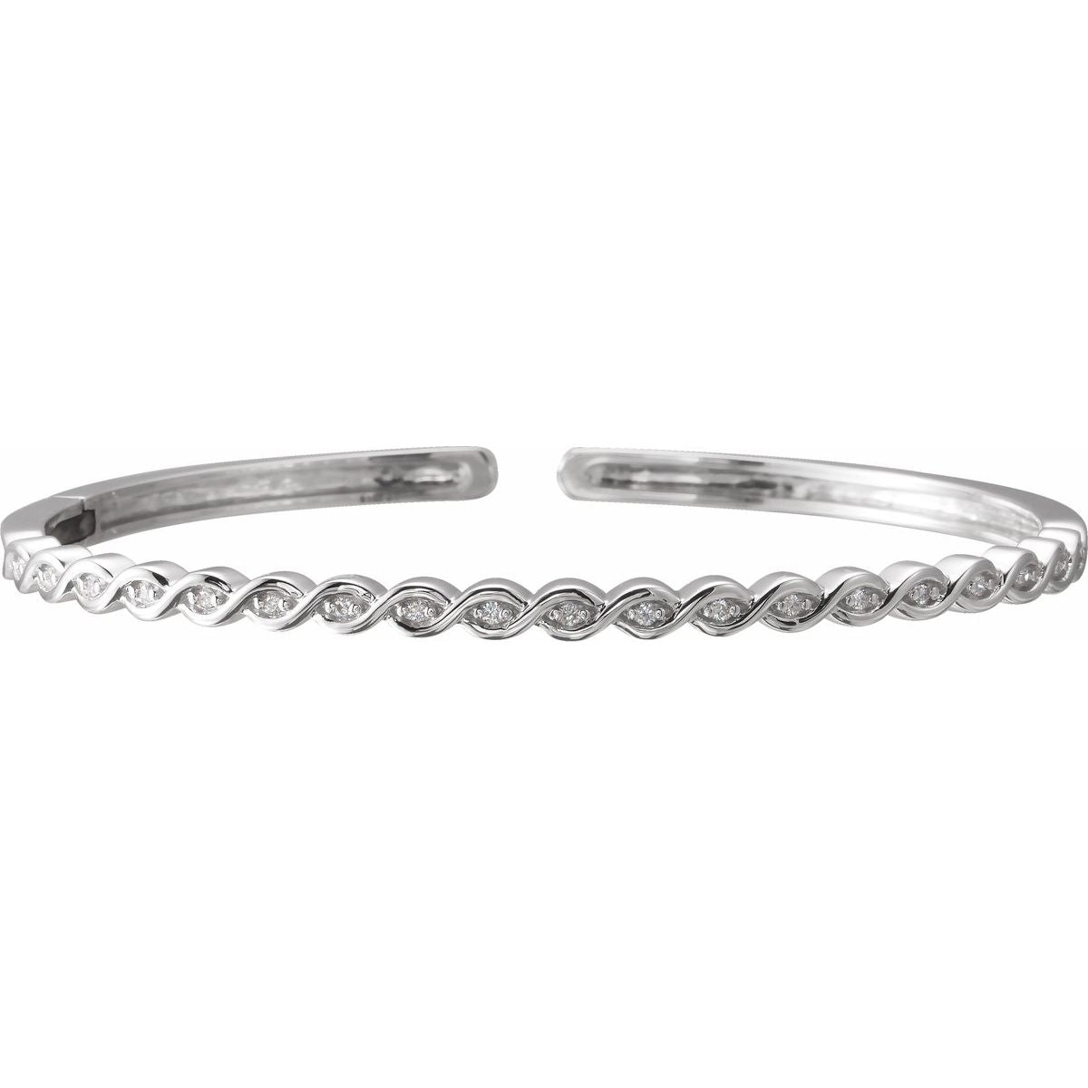 Stackable Bangle Bracelet (3.5 Mm) - 14K White Gold - Series 652904