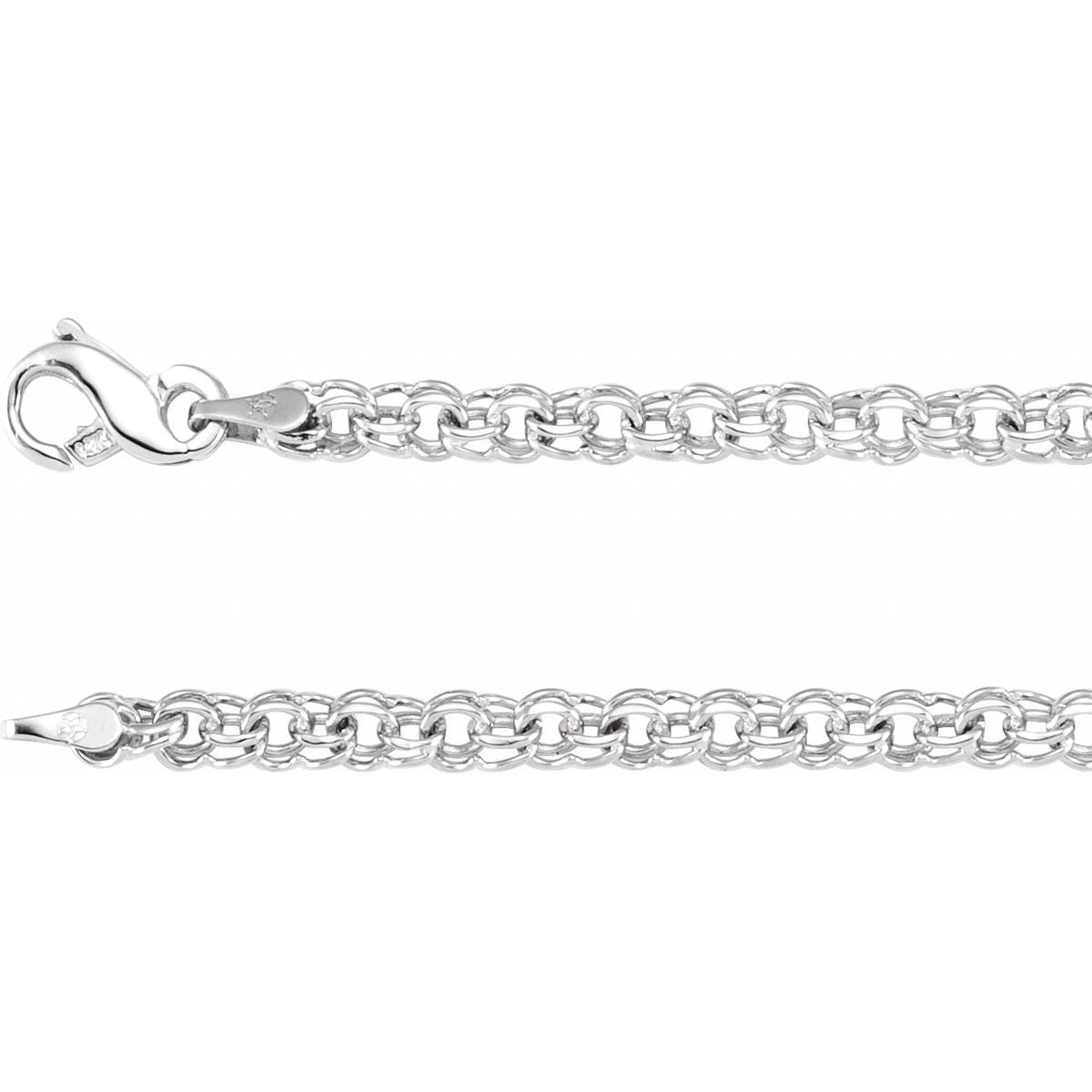 4.7 mm Cable Chain Bracelet (4.7 Mm / 7 In) - 14K White Gold - Series CH159