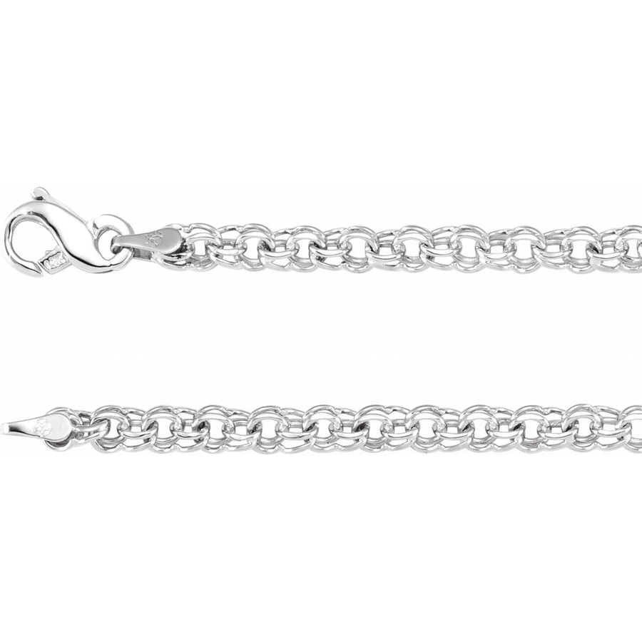 4.7 mm Cable Chain Bracelet (4.7 Mm / 7 In) - 14K White Gold - Series CH159